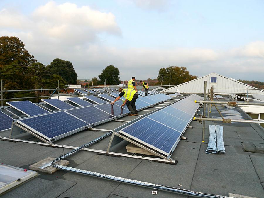 Panel installation underway 30th Oct 2014